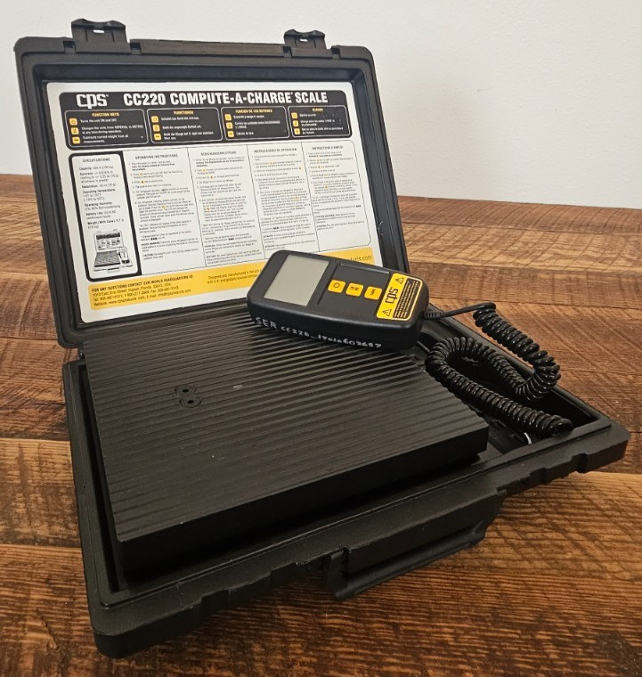 CPS CC220 Compute-A-Charge Refrigerant Charging Scale with Case