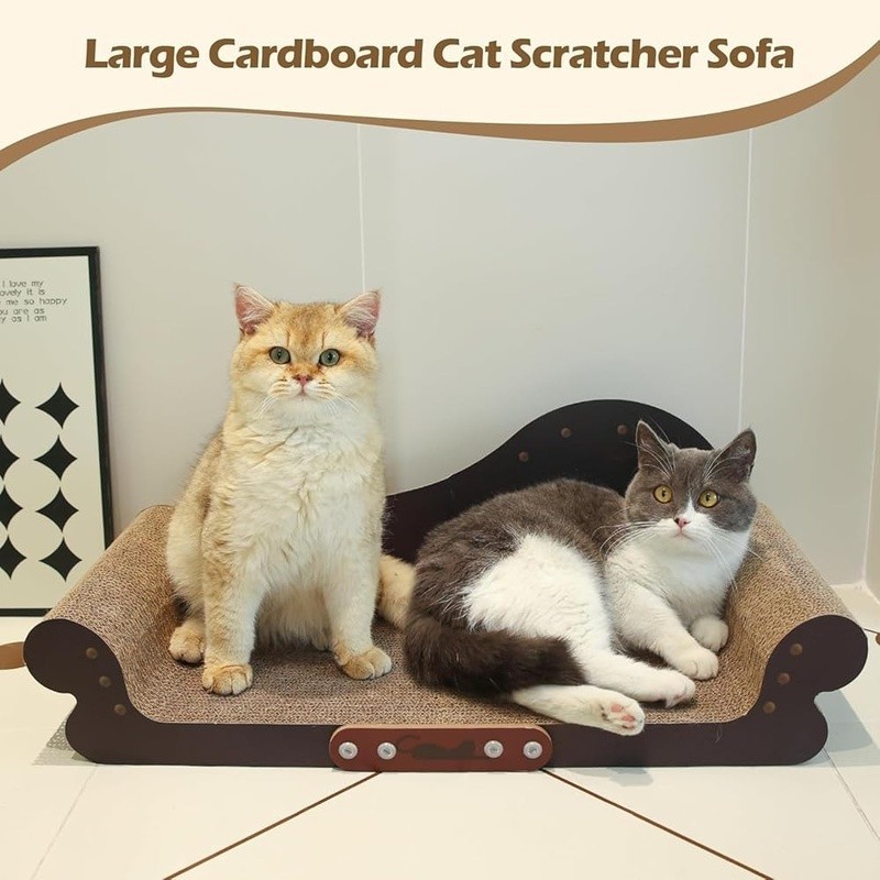 Extra Large Cat Scratcher Bed Lounge Kittens & Cats Durable Elevated Couch New