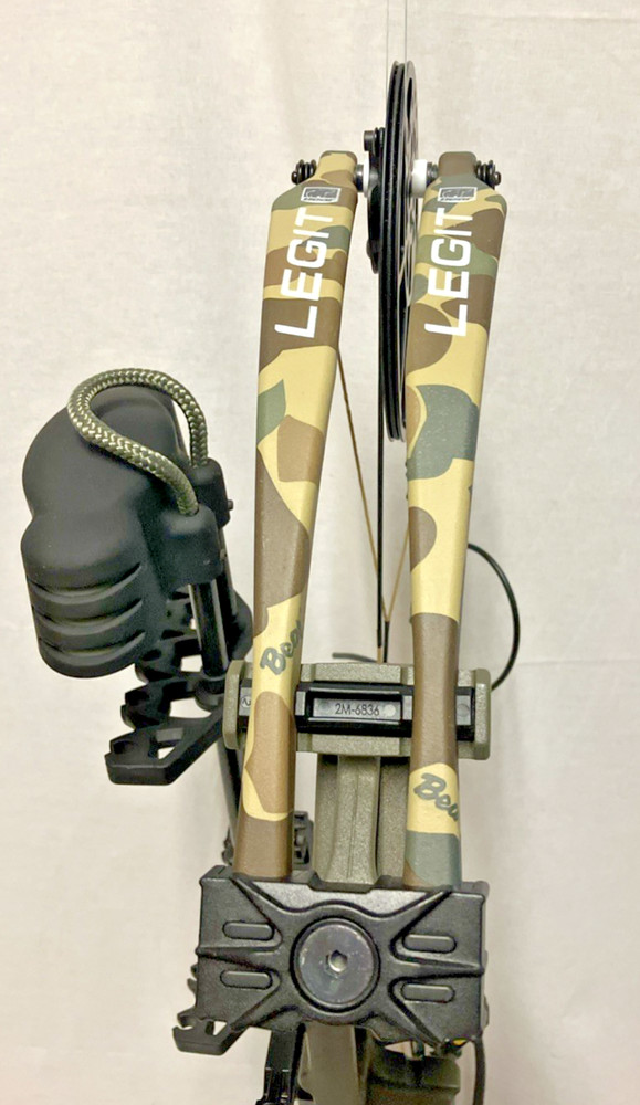 Bear Legit RH 70# Throwback Fred Bear Camo and Olive