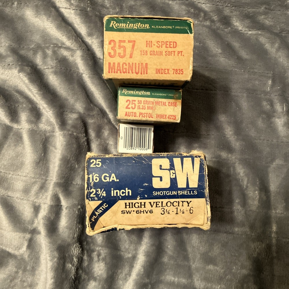 Empty Vintage Ammo Boxes Display Only