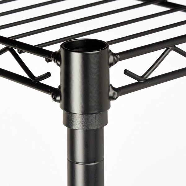 Four Layer - Metal Storage Rack Without Wheels, Black Spray Painted