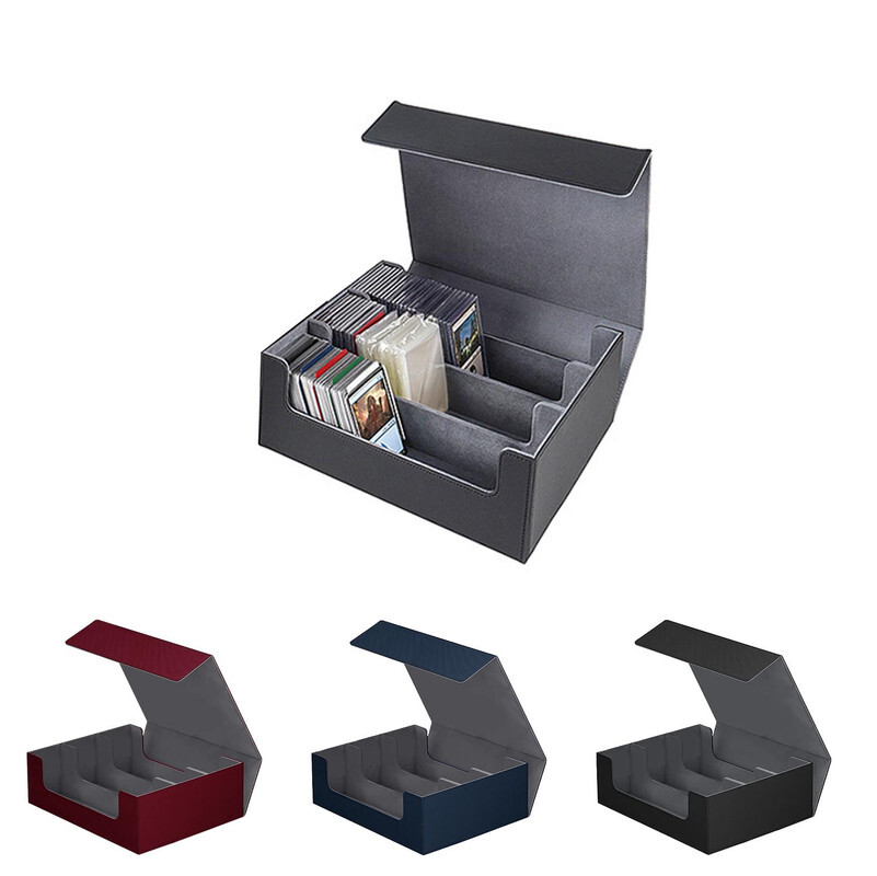 Card Storage Box for Trading Cards PU Leather Commander Card Deck Case