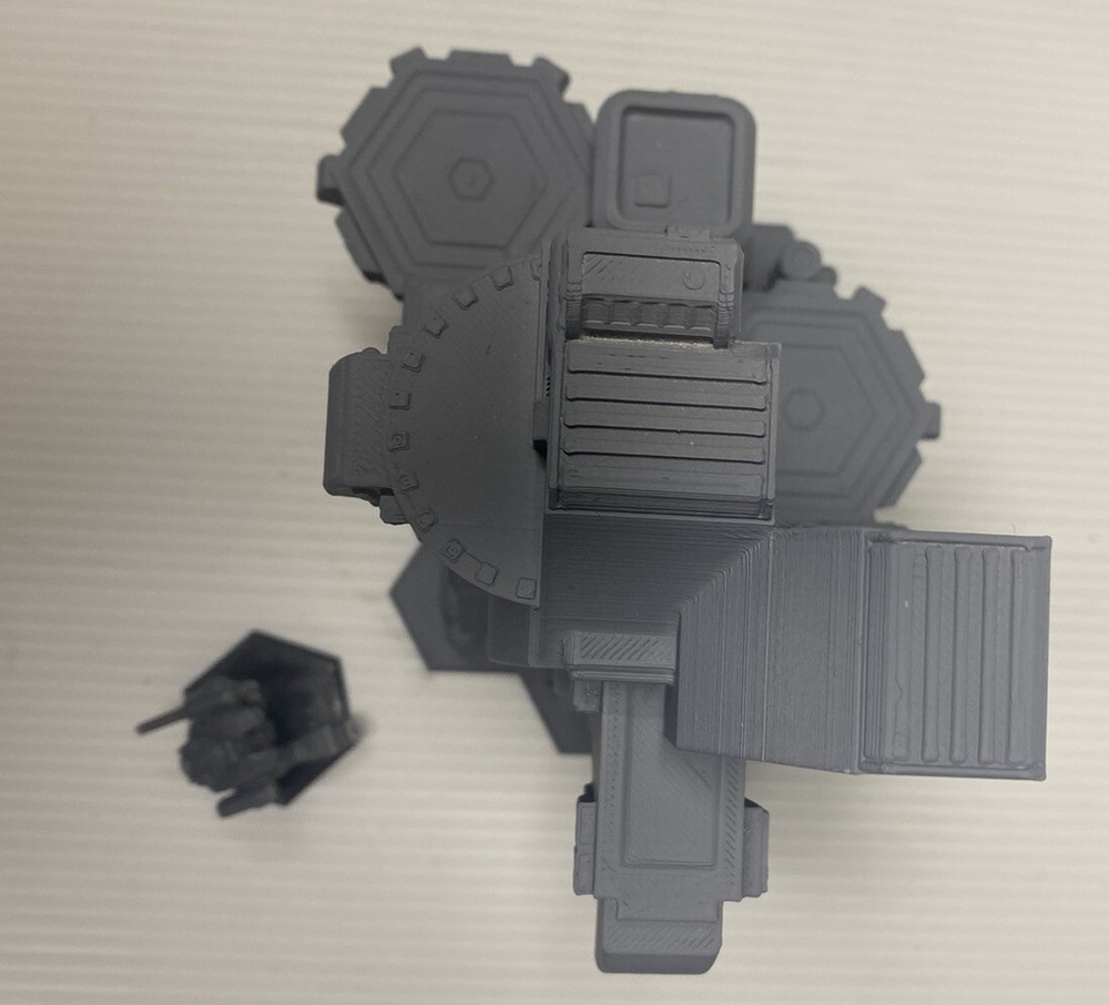 Spaceport Launch Facility w/ Hex Base, Tabletop War Game Terrain Battletech 6mm