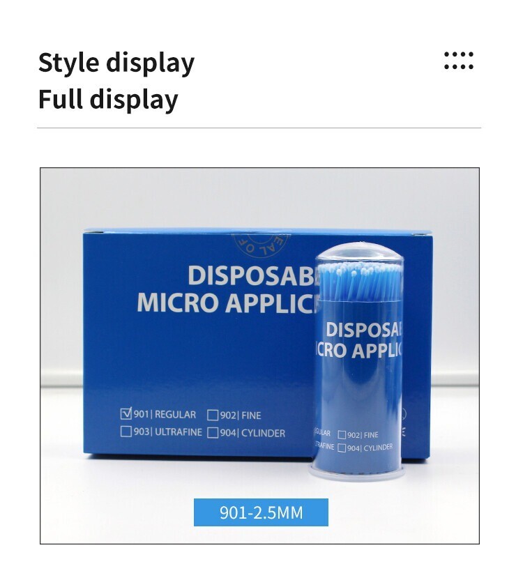 Dental Material Disposable Micro Microbrush for Eyelash Brush