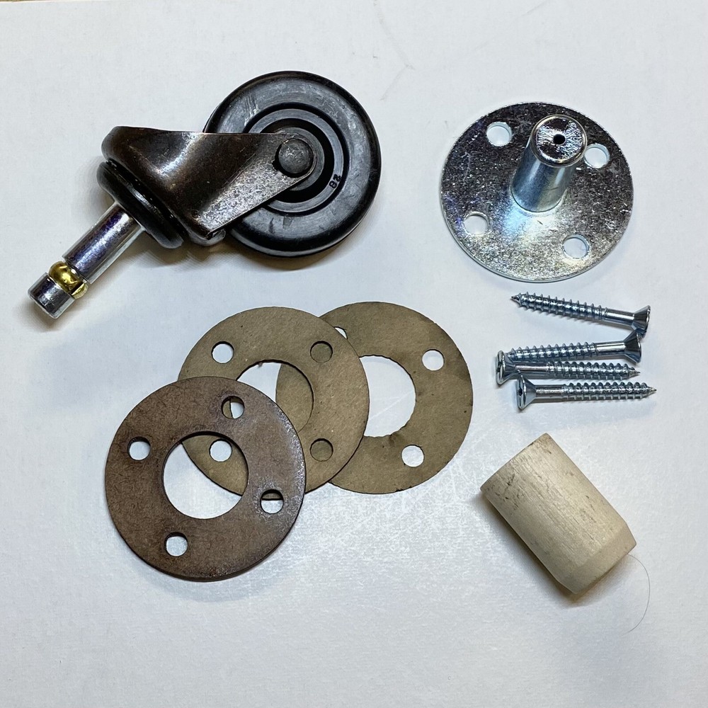 Faultless Single Wheel Rubber Wheel Piano Caster Kit