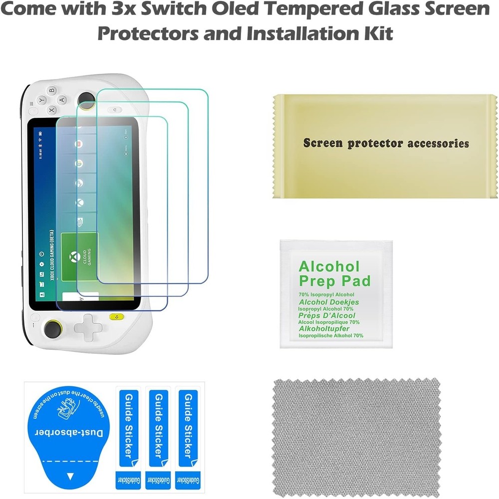 Tempered Glass Protector Set for Logitech G Cloud 7-Inch - 9H Scratch Resistance