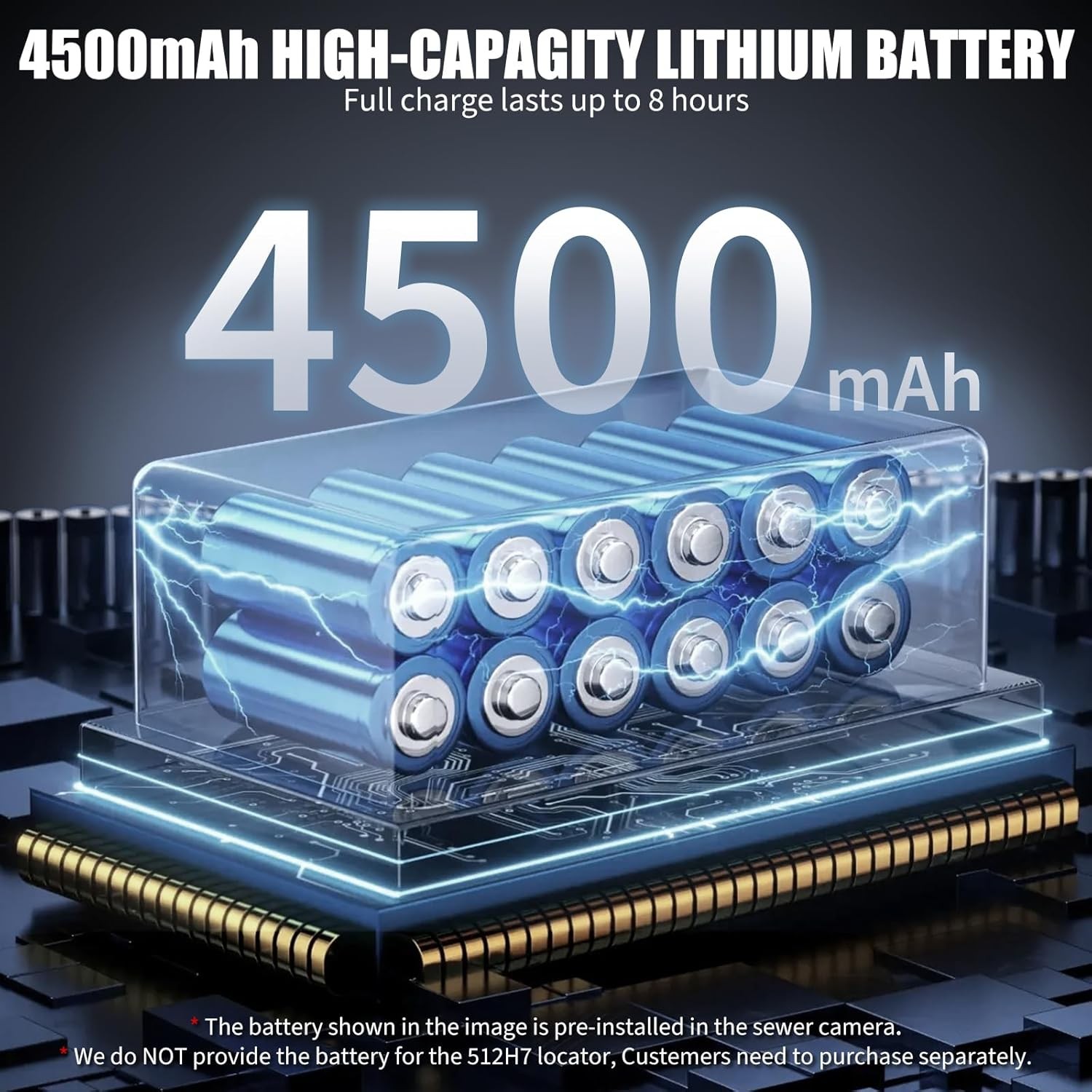 Sewer Camera 100FT/30m Self-Leveling Drain Camera with 512Hz Locator 9” Screen