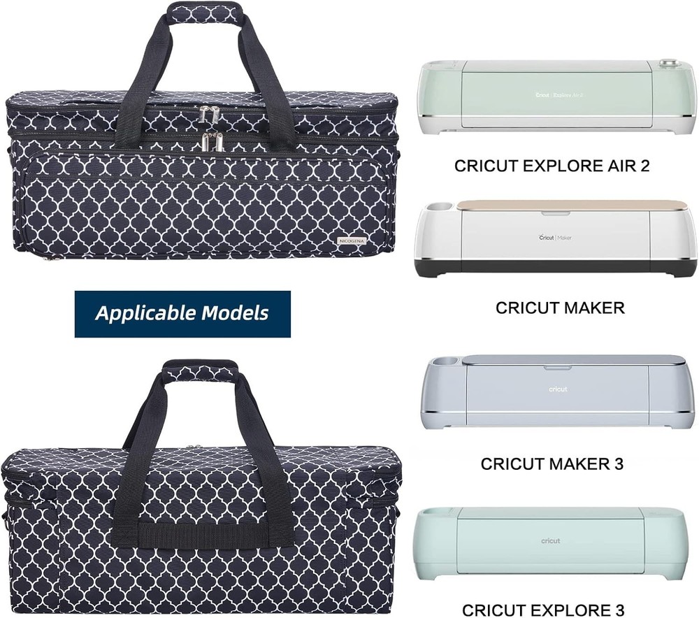Double Layer Carrying Case with Mat Pocket for Cricut Maker 4, Explore 4, Mul...