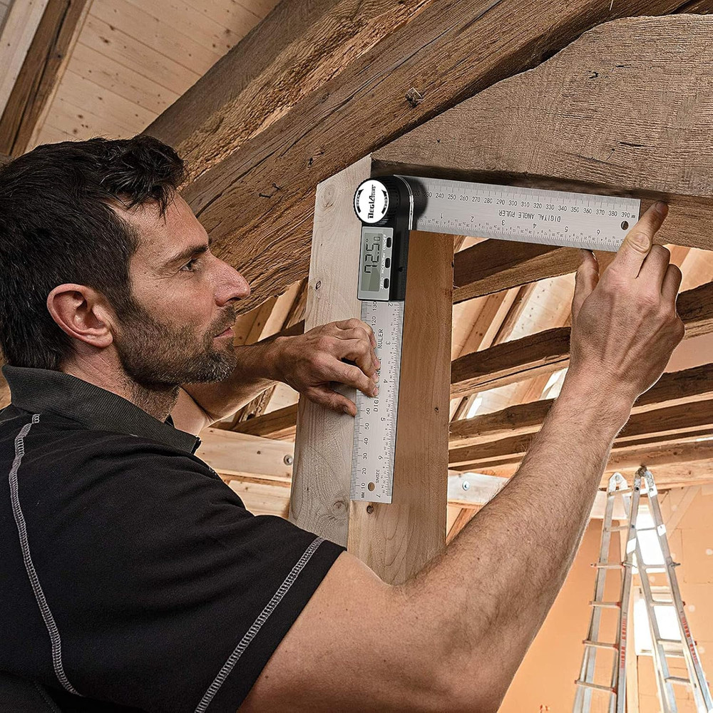 Digital Angle Finder Protractor, Digital Protractor 7inch/200mm Stainless Ste...