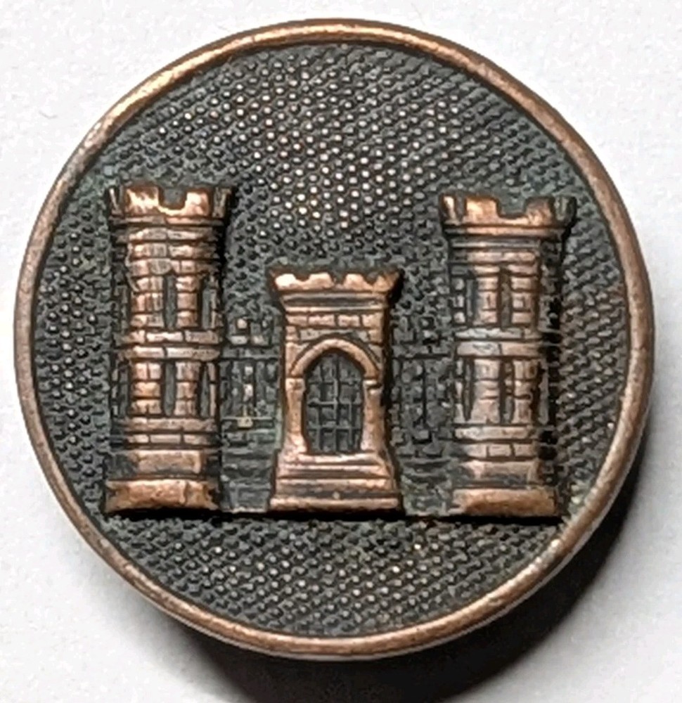 WW1 US Army Engineer Corps Enlisted Collar Disk	- SB