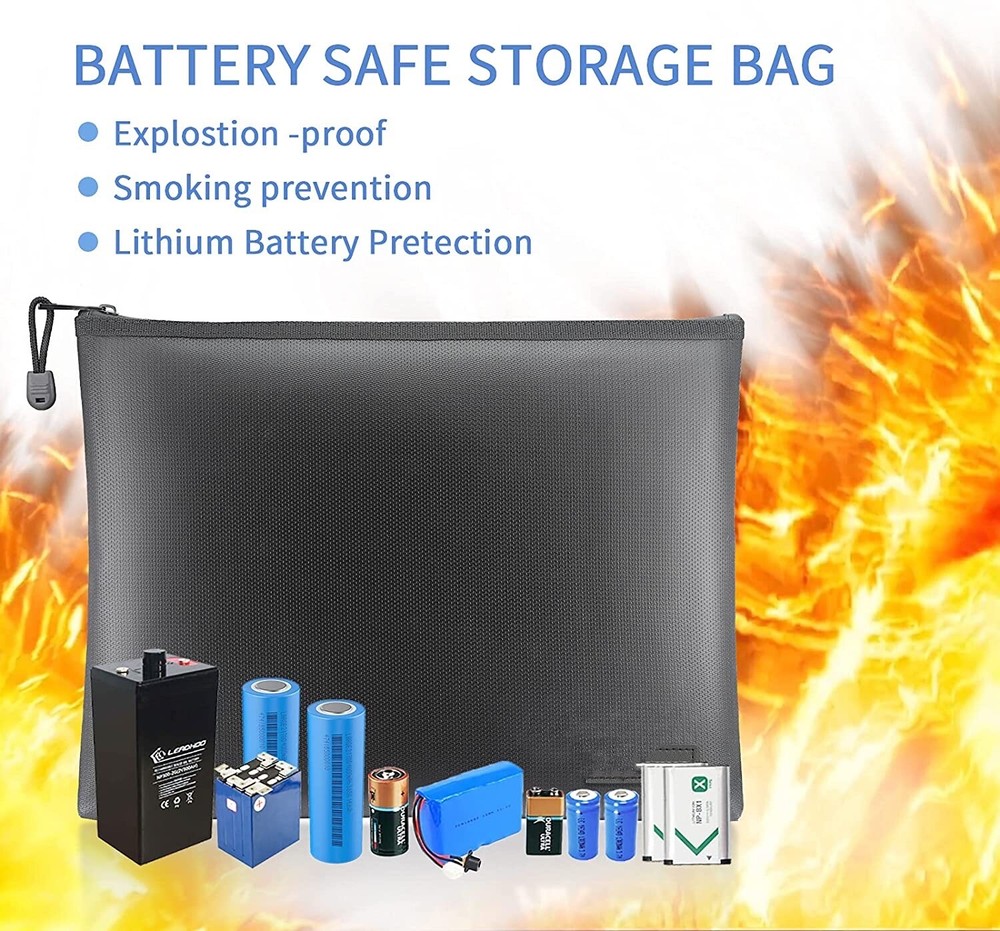 Fireproof Water Resistant Money Bag Upgrade Envelope Document File Pouch Case US