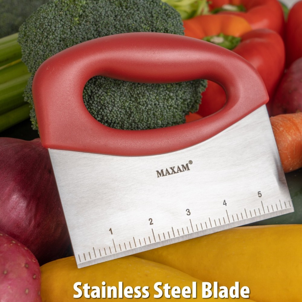 Bench Scraper & Chopper Knife Vegetable Chopping Pastry Dough Cutter Blade Ruler