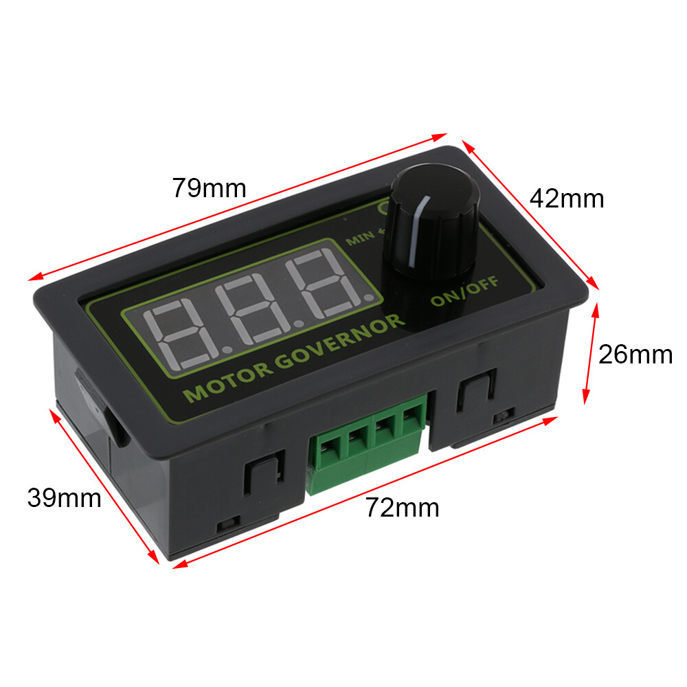 DC 7-60V 15A Digital Display PWM Brushed Motor Speed Controller Wireless Remote