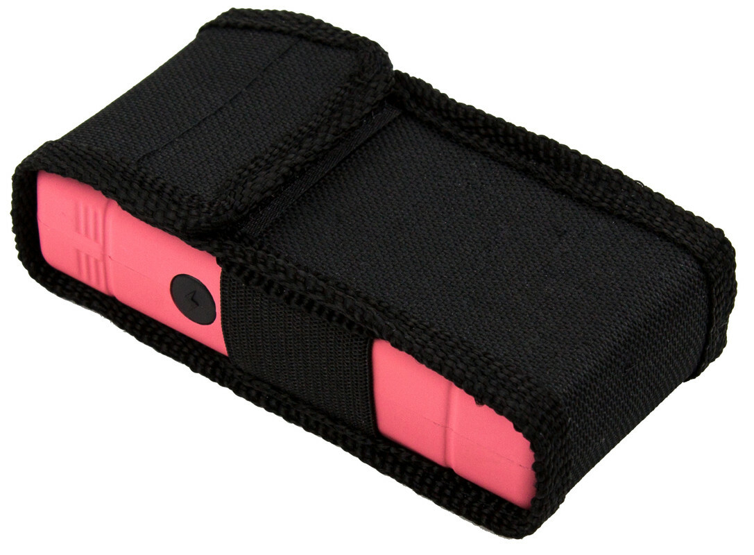 POLICE Mini Stun Gun 800 Rechargeable LED Flashlight for Self Defense Pink