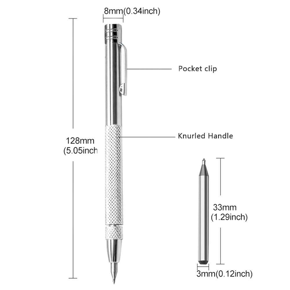 2PCS Tungsten Carbide Scriber Tool with Magnet with Extra 20 Replacement Mark...