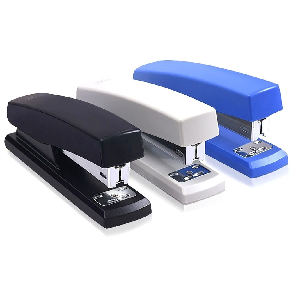 Desktop Staples, 4.8 Inch Labor Saving Black Stapler for 20 Sheets