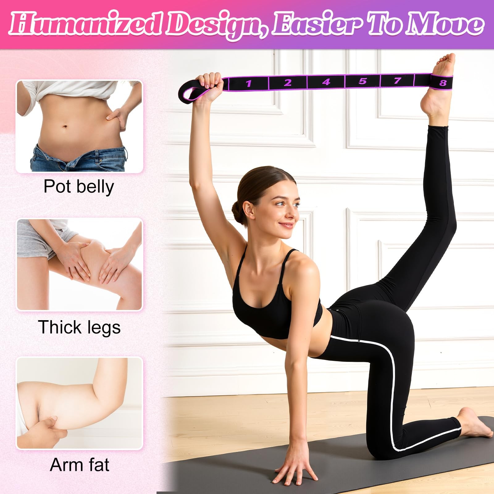 Fitness Resistance Bands with Handles, 2026 Upgrade Fitness Resistance Band f...