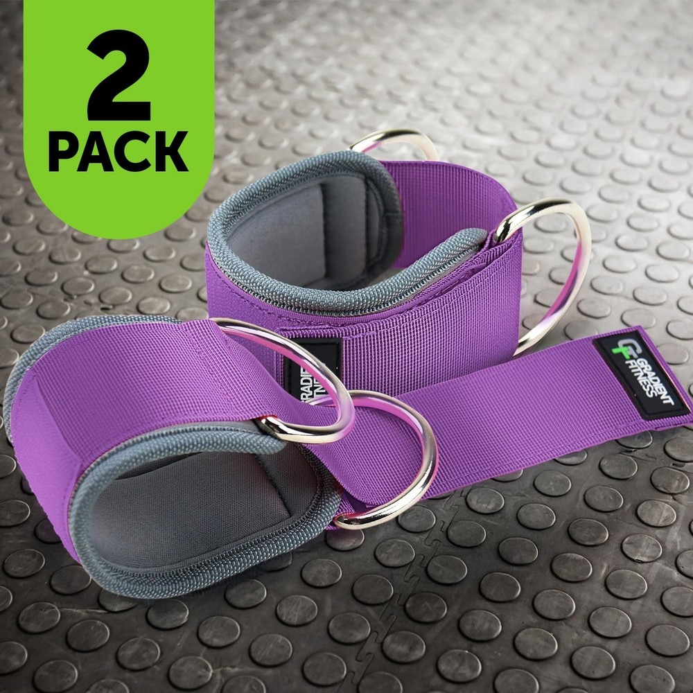 Gradient Fitness Ankle Straps (2 Pack) | Ankle Strap for Cable Machine, Ankle...