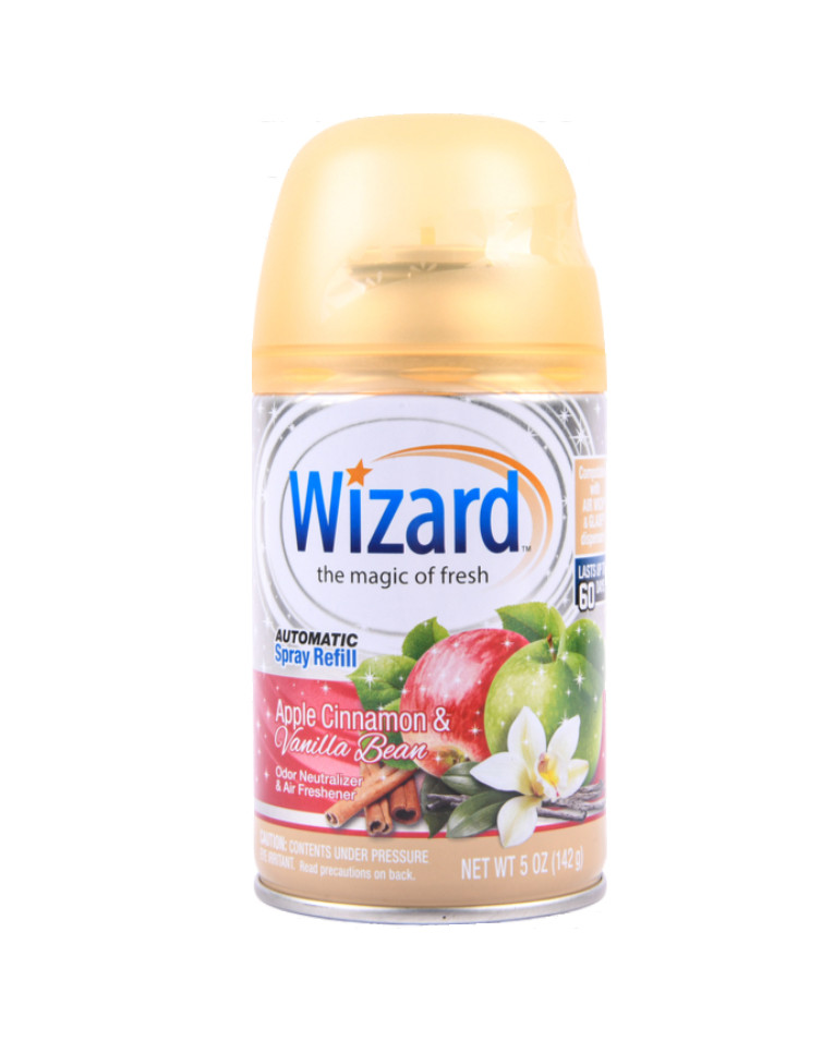 12 Wizard Automatic Spray Refills Apple Cinnamon & Vanilla Bean 5 oz (See Note)