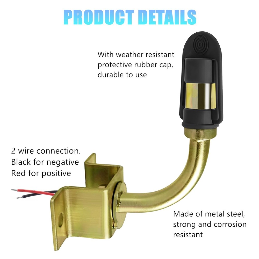 Tractor Beacon Light Mounting Bracket, DIN Pole Metal Mount with Cable and
