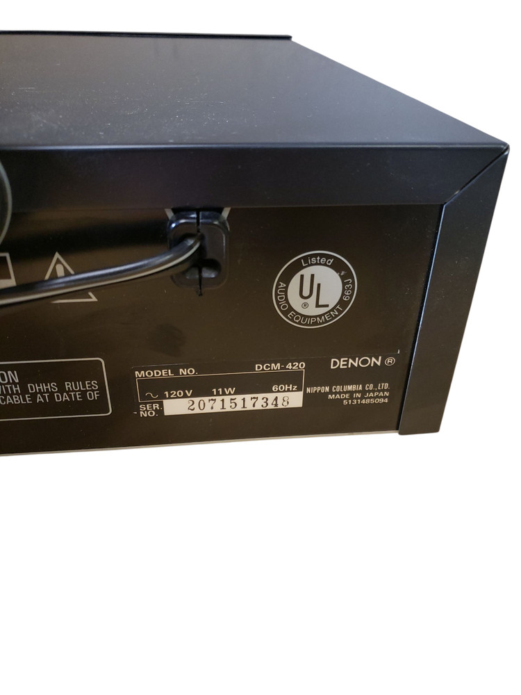 Denon DCM-420 5-Disc Carousel CD Player. PCM Audio Technology No Remote Tested