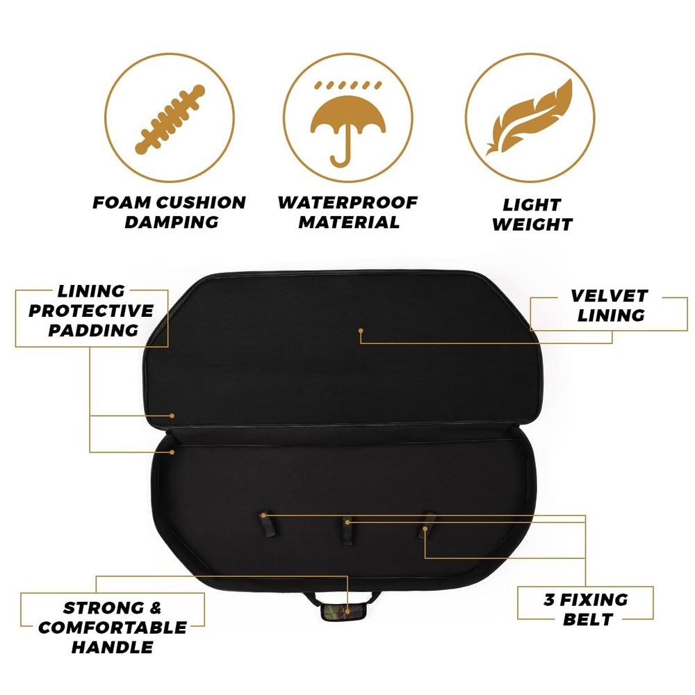 Compound Bow Case - Archery Soft Bow Bag with Arrow Pocket and Backpack Strap...
