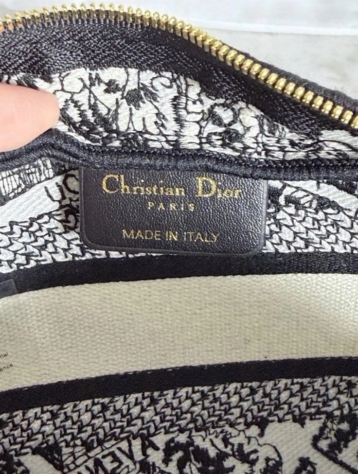 NWT Christian Dior Plan De Paris Canvas Embroidered Cosmetic Bag VIP GWP- BOX