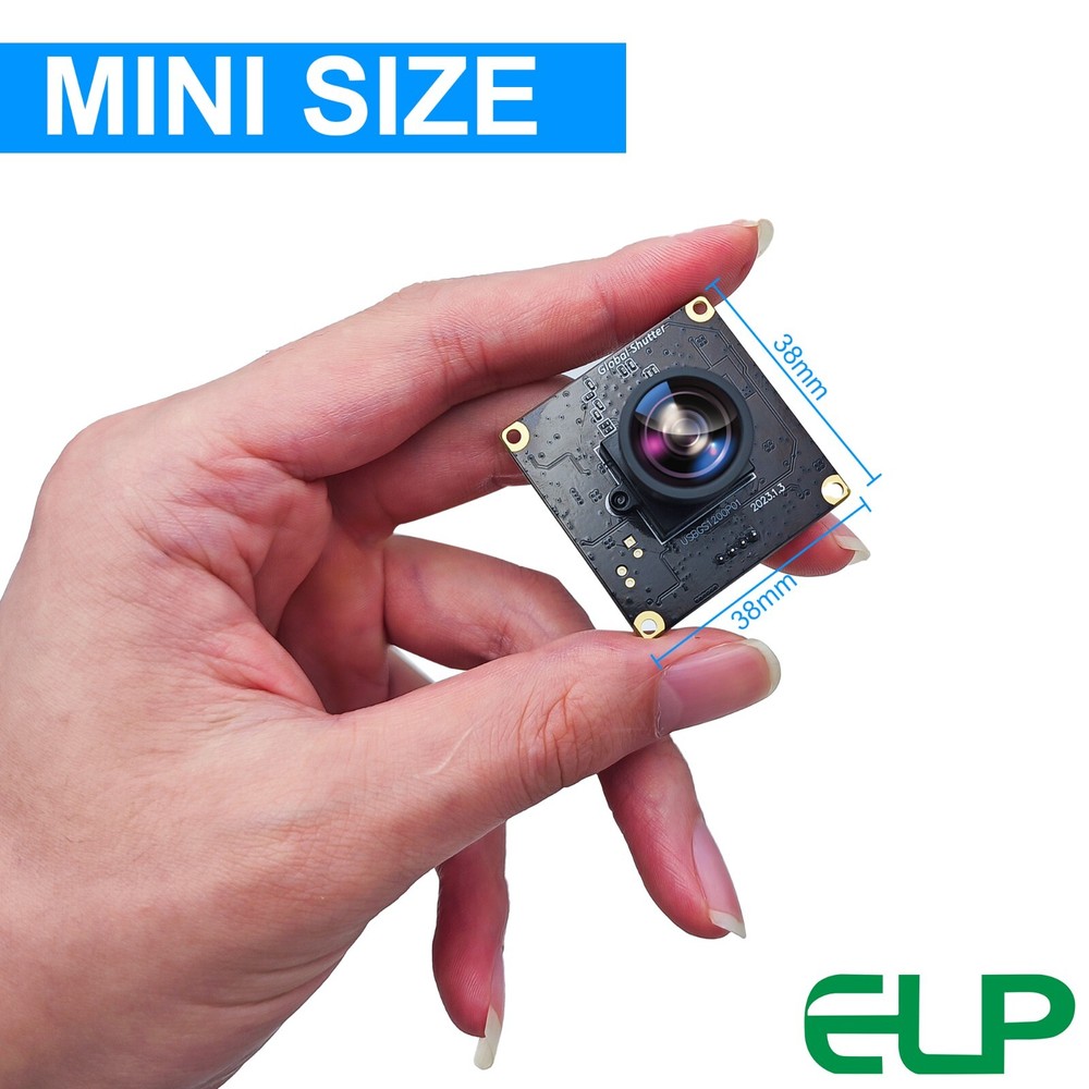 ELP 2.3MP Global Shutter High Speed No Distortion Wide Angle USB Camera Module