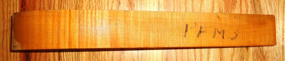 Pistol Stock Blank, Muzzleloader, Curly Maple, 18" x 2 1/4"