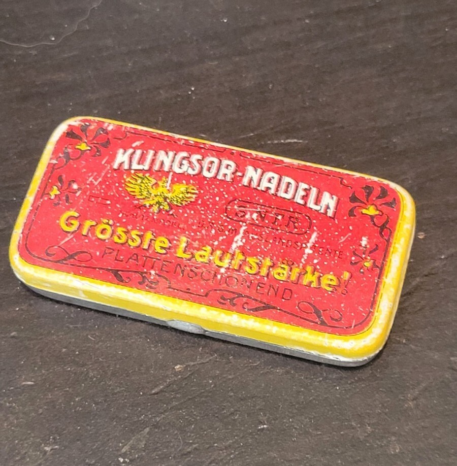 Gramophone phonograph needle Tin Klingsor Empty