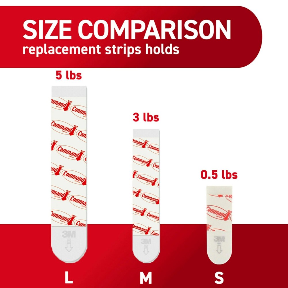 Command Small Refill Adhesive Strips, Damage Free 64 pairs, 2-pack, White