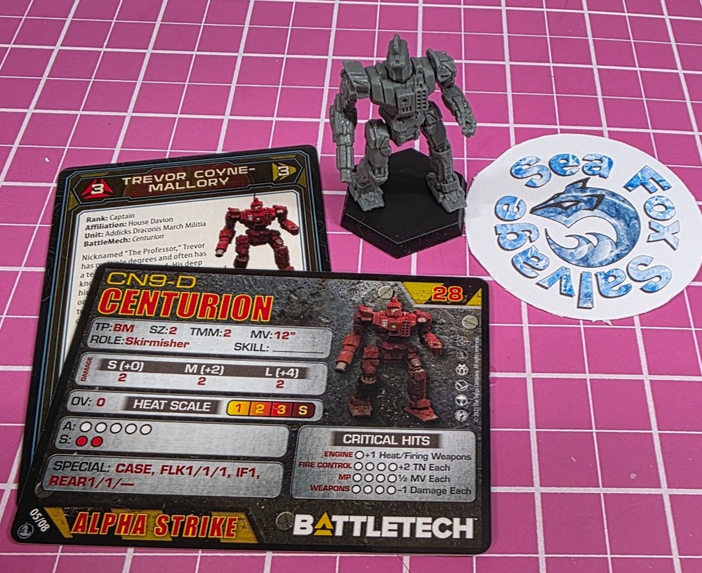 BattleTech Centurion Mech  -- Inner Sphere Heavy Lance + Cards