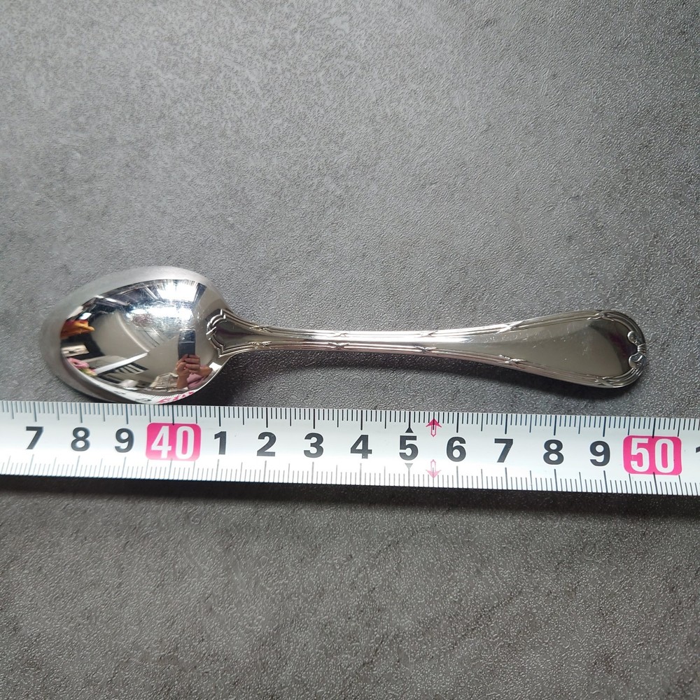 Christofle Rubans Coffee Spoon 6pcs Silverplate Flatware Excellent