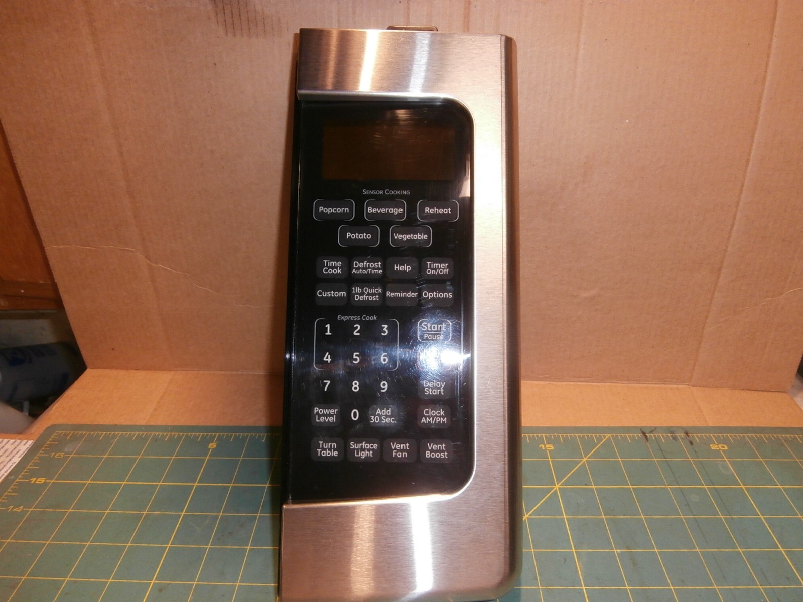 GE WB07X11029  S/S Microwave Control Panel - Touch Plate ONLY