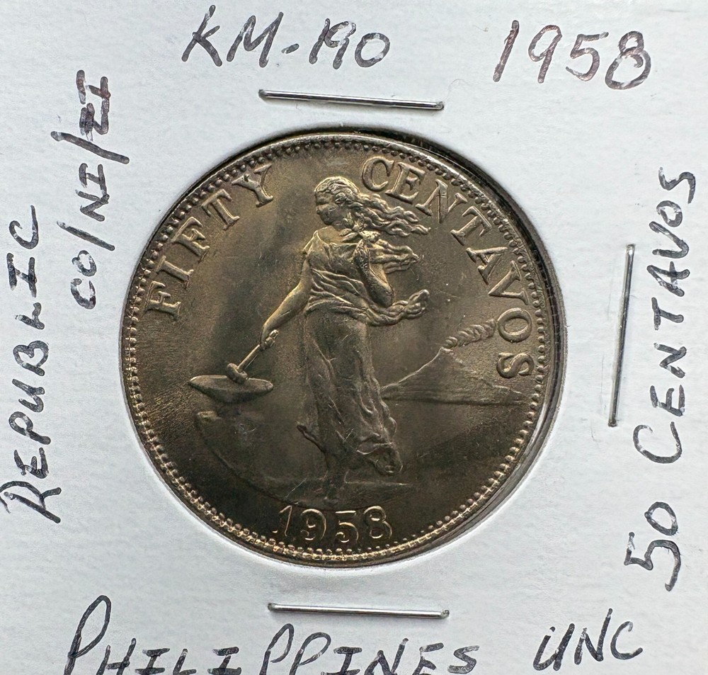 1958 Philippines 50 Centavos