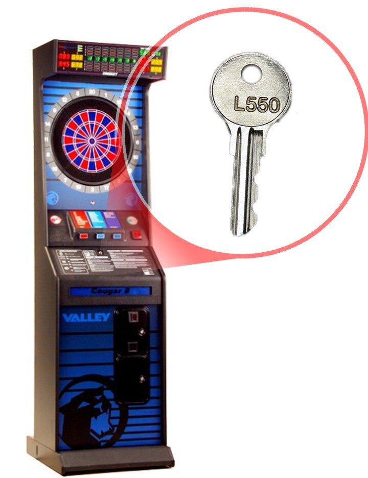 Valley Cougar 8 and HB dart amusement game  key to code L550