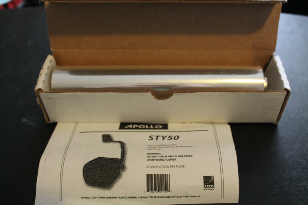 APOLLO CLEAR  PROJECTOR FILM  STY 50