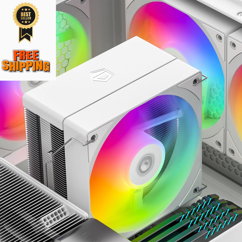 ID-COOLING SE-214-XT V2 ARGB White CPU Air Cooler, 4 WHITE