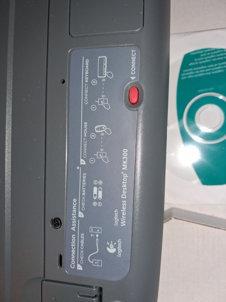 Logitech MK300 Wireless Desktop Keyboard Mouse Replacement, No Receiver New/Ope