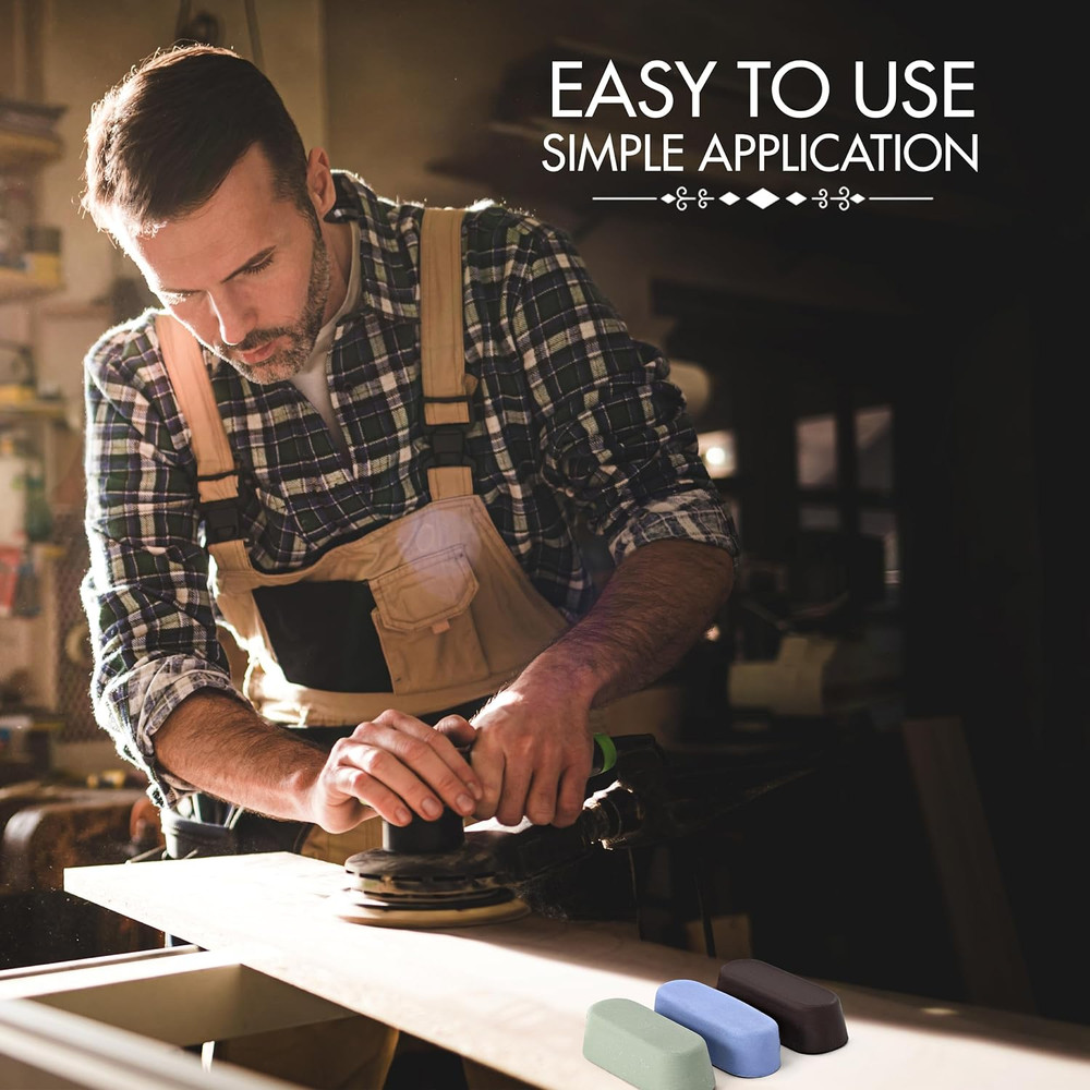 6 Piece Polishing Compound Cutting & Buffing Compound 1 Oz Kit - Includes: Black