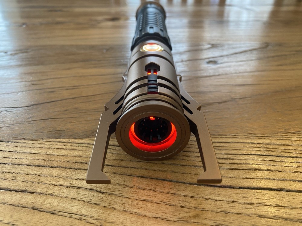 Sabertrio Daemos Custom Light Saber Installed Red Colored Ignition Button CFX