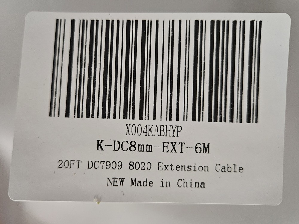 Extension Cable - 14AWG DC 8mm - 300V Solar Panel Generators • 20FT • DC7909