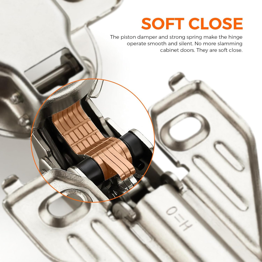 30 Pair Soft Close Adjustable Cabinet Hinges 105° for Face Frame Cabinets