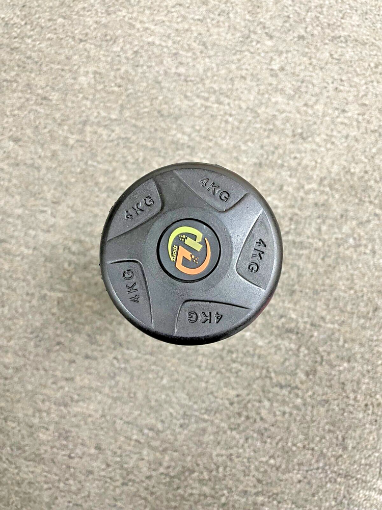 Sample 4kg/8.8lb Black Rubber Dumbbell