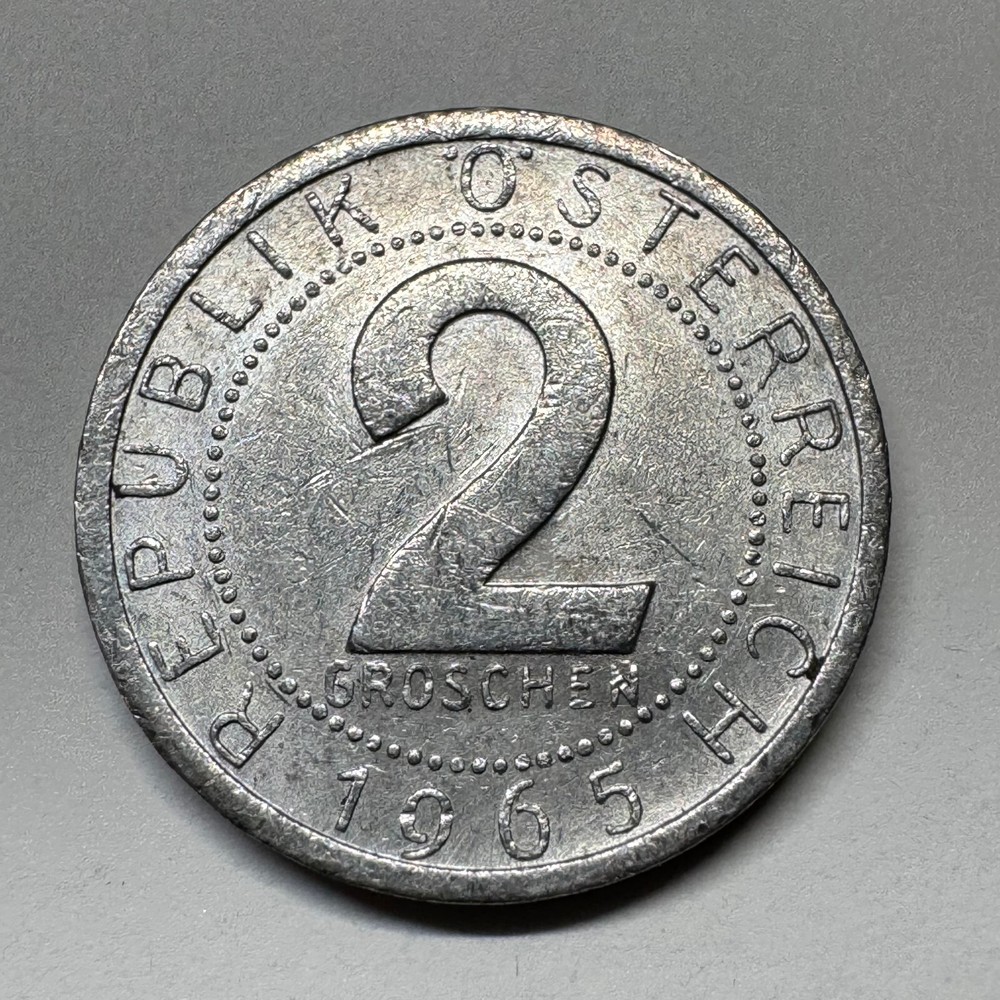 1965 Austria 2 Groschen - Coin #C-002
