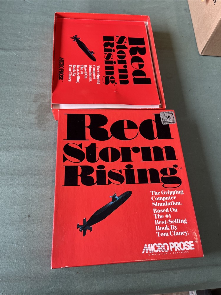 Vintage 1989 Micro Prose Simulation Software Red Storm Rising By Tom Clancy