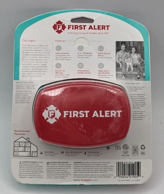 First Alert Interconnected Wireless Smoke and Carbon Monoxide Detector Sealed