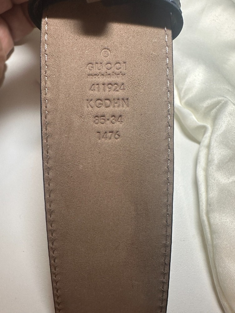 gucci belt blue canvas mono
