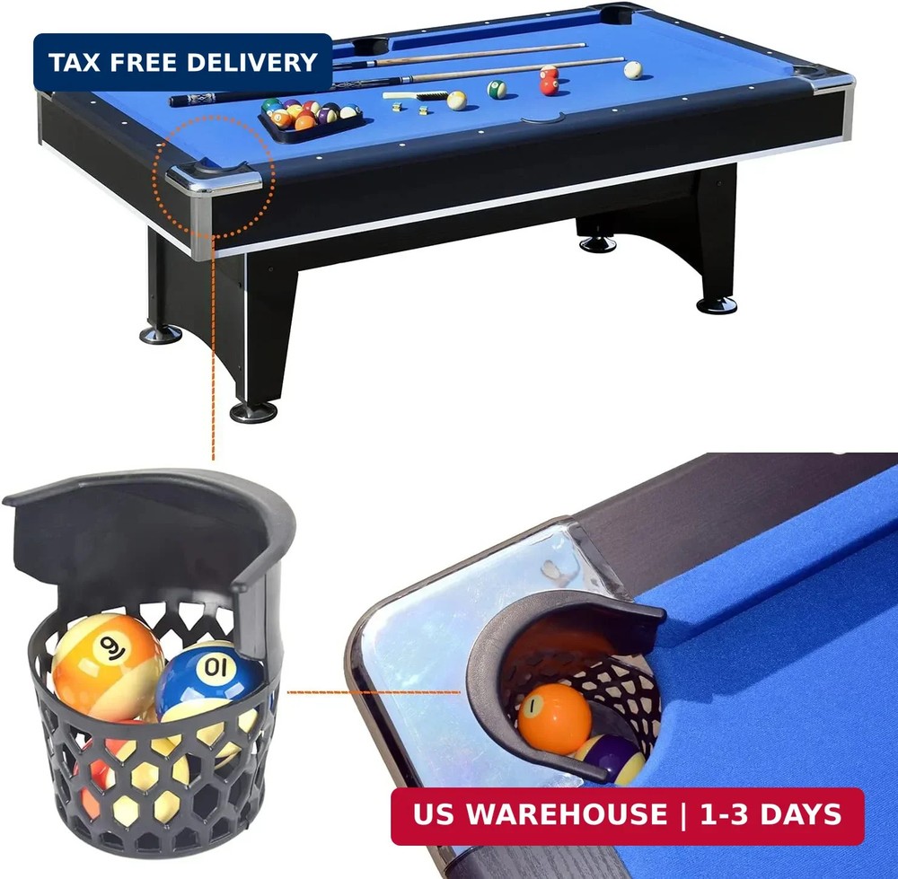 Pool Table Pockets Replacement Pockets for Billiard Table Set of 6 Plastic Web P