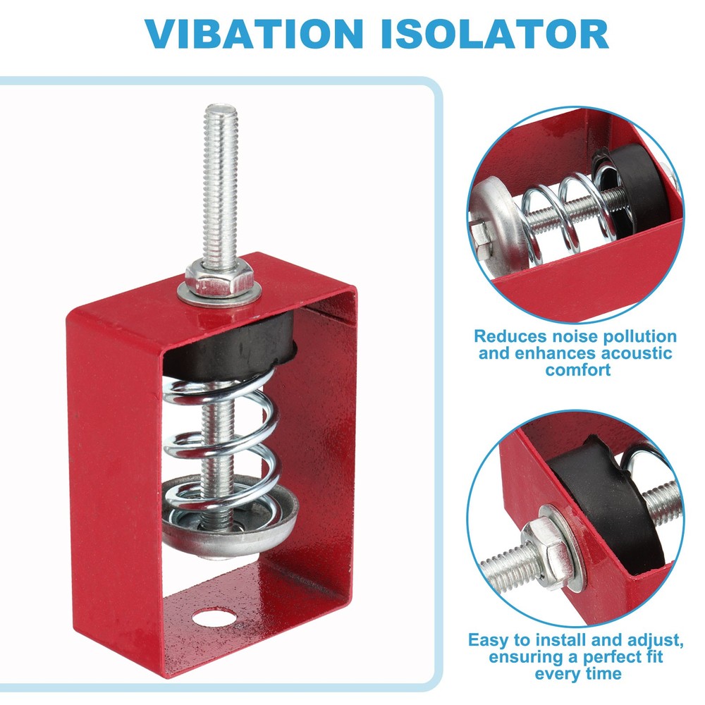 4 Pcs Ceiling Spring Vibration Isolator Hangers 44lb Red (XHS)